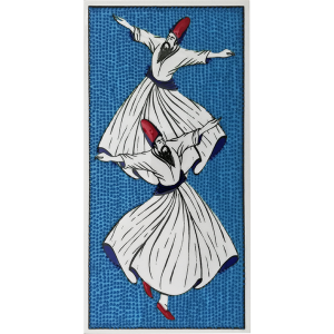 10x20 cm Çini Pano - KÇ0108 Turkuaz