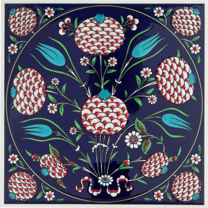 20x20 cm Çini Pano - KÇ134 Kobalt