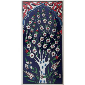 10x20 cm Çini Pano - KÇ015 Kobalt