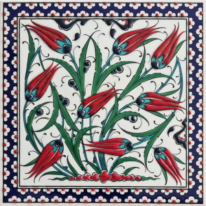 20x20 cm Çini Pano - KÇ112 Kobalt