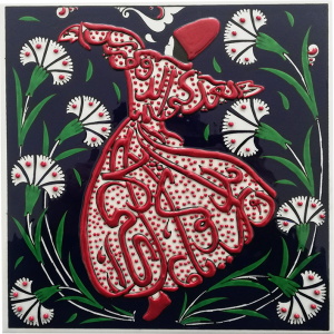 20x20 cm Çini Pano - KÇ067 Kobalt