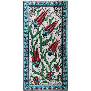 10x20 cm Çini Pano - KÇ092 Turkuaz