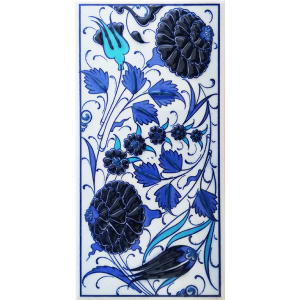 10x20 cm Çini Pano - KÇ026 Mavi